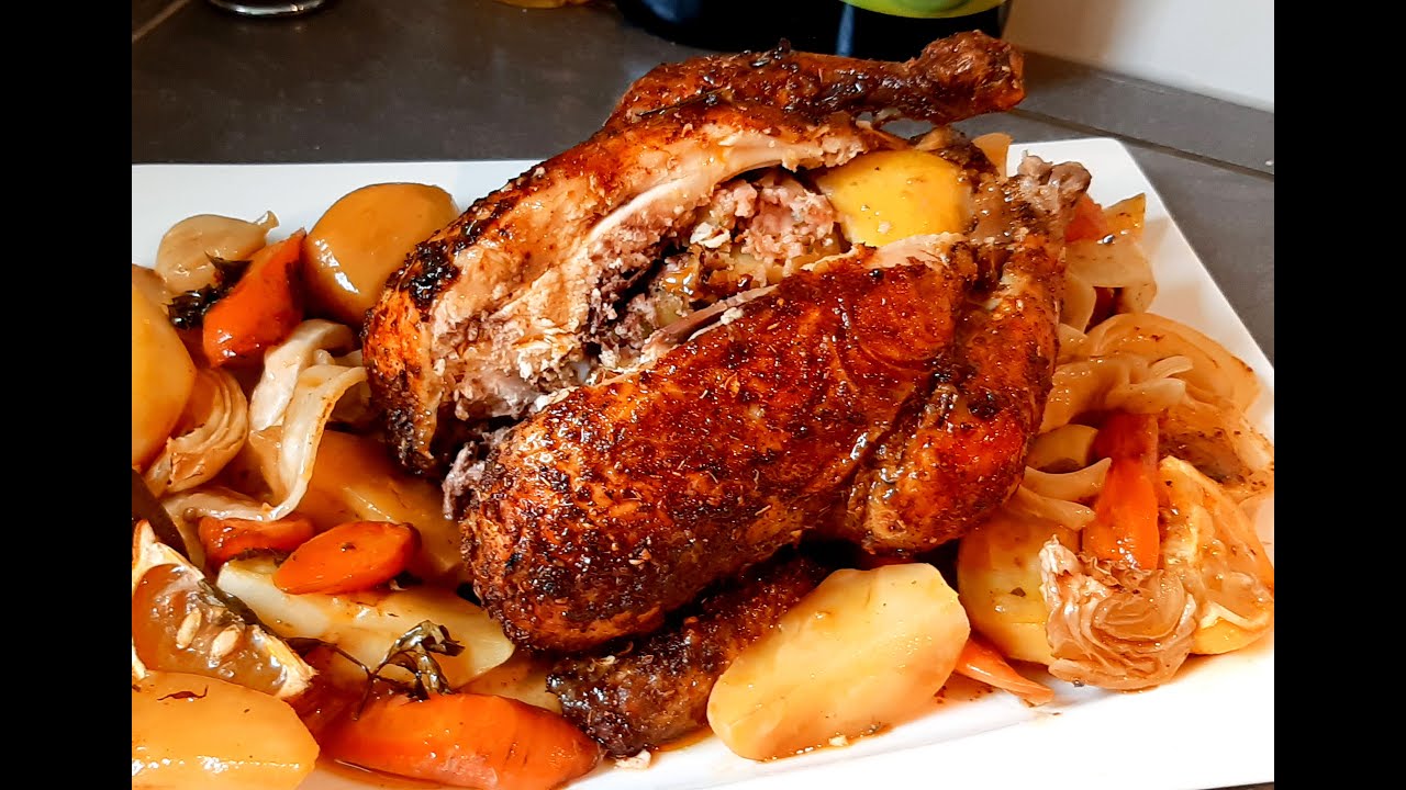 pollo relleno al horno jamon y queso