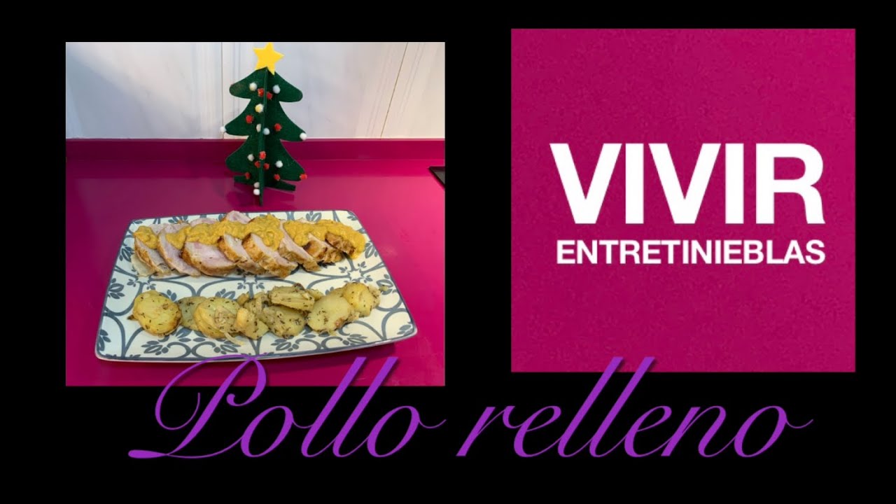 pollo relleno en salsa de manzana