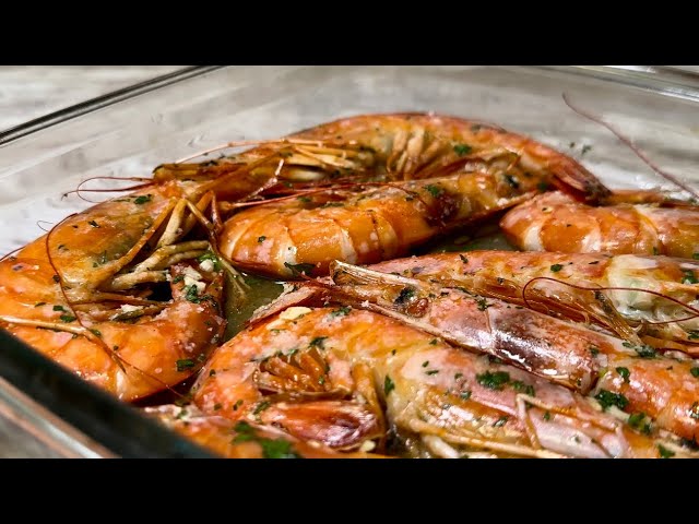 receta de gambones al horno con ajo y perejil