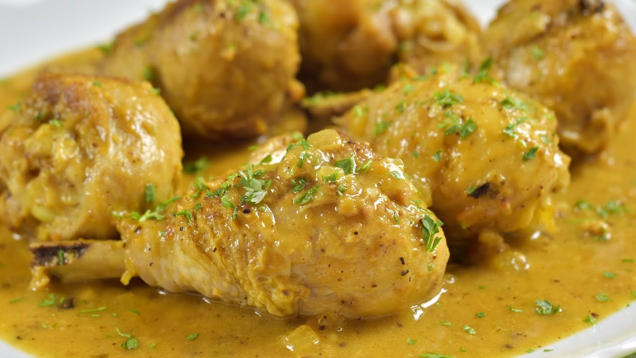 receta de pollo en salsa de almendras