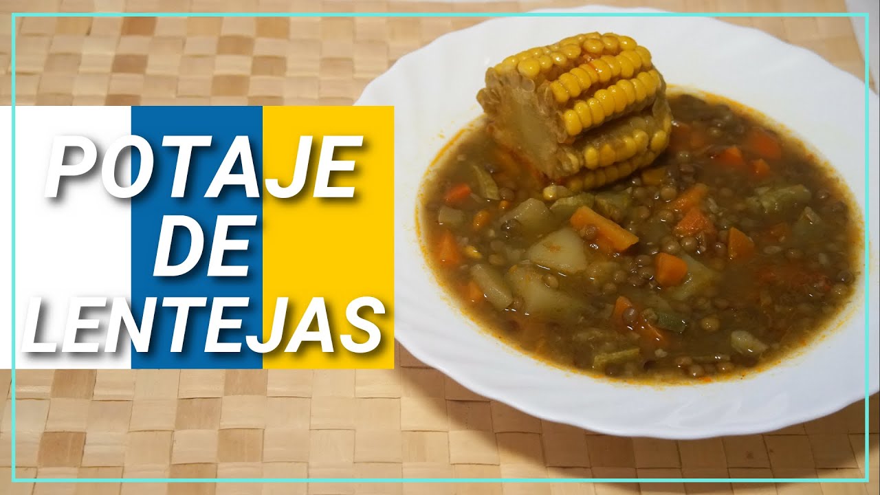 receta de potaje de lentejas canario