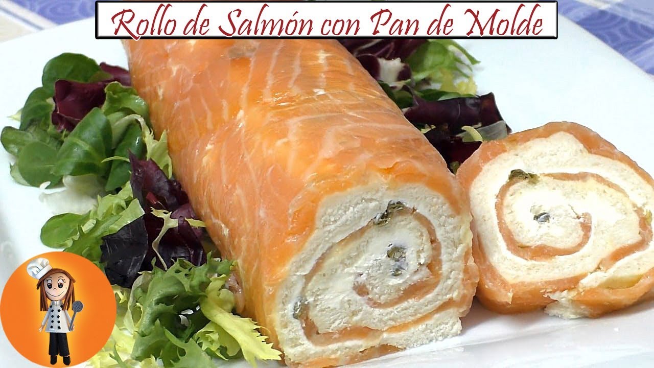 rollo de salmon con pan de molde