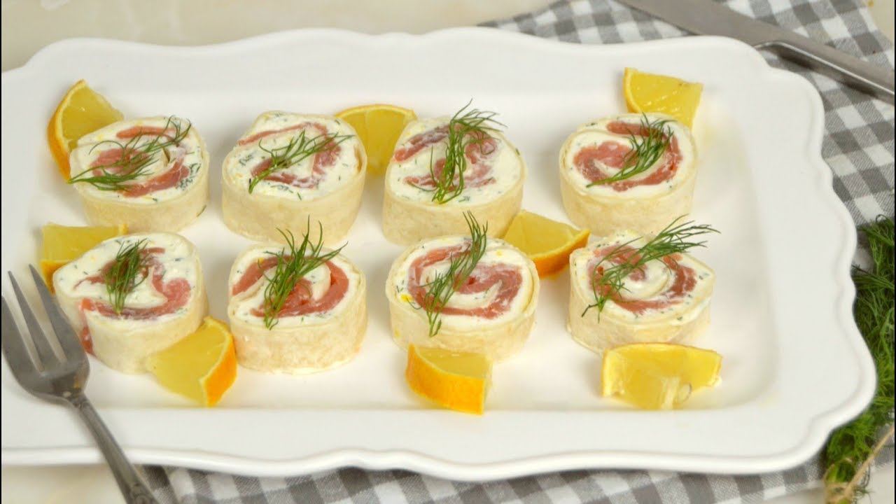 rollo de salmon y queso philadelphia