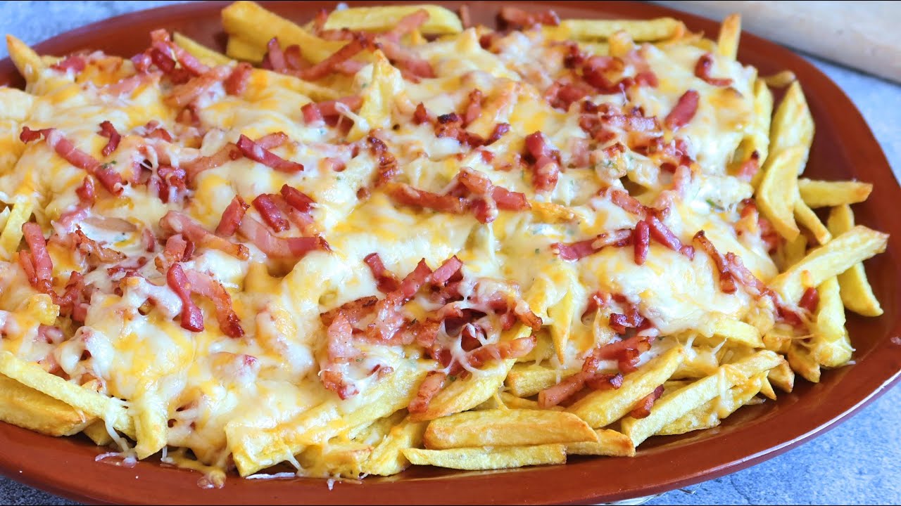 salsa de queso para patatas fritas con bacon