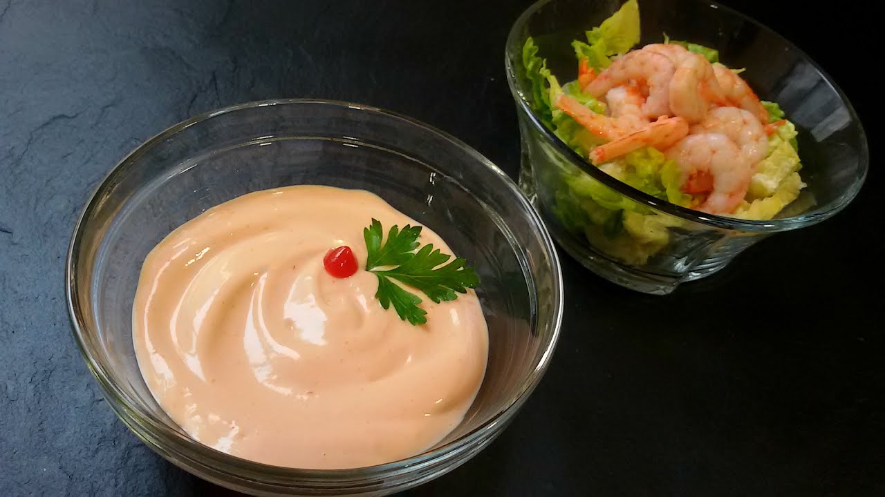 salsa rosa para coctel de marisco
