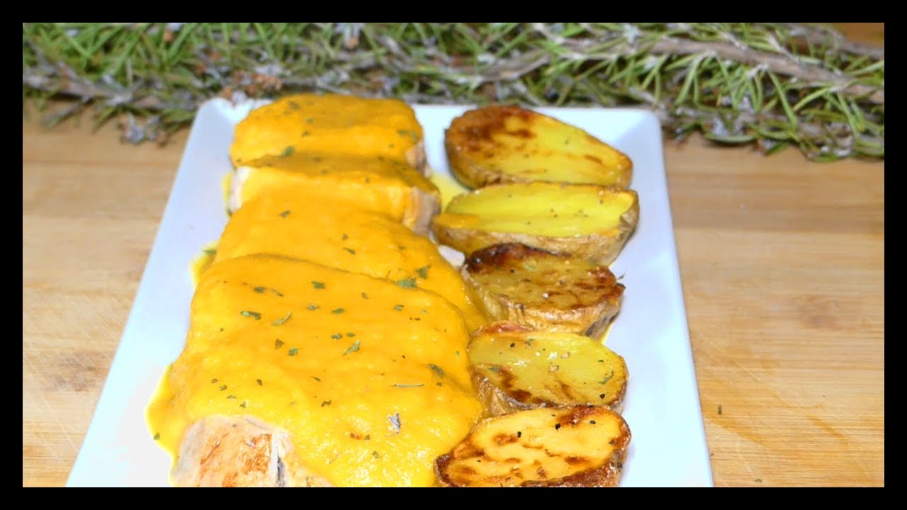 solomillo de cerdo al horno con manzana y cebolla caramelizada