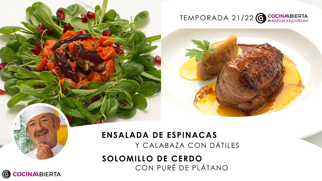solomillo de cerdo con pure de platano arguiñano