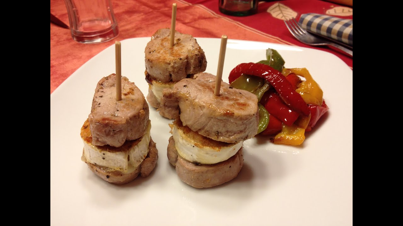 solomillo de cerdo con queso de cabra