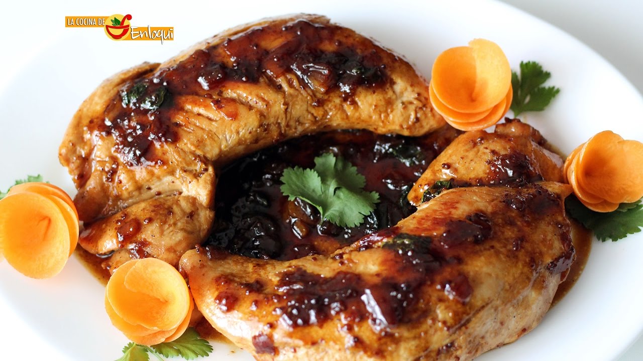 solomillo de pavo al horno con miel y mostaza
