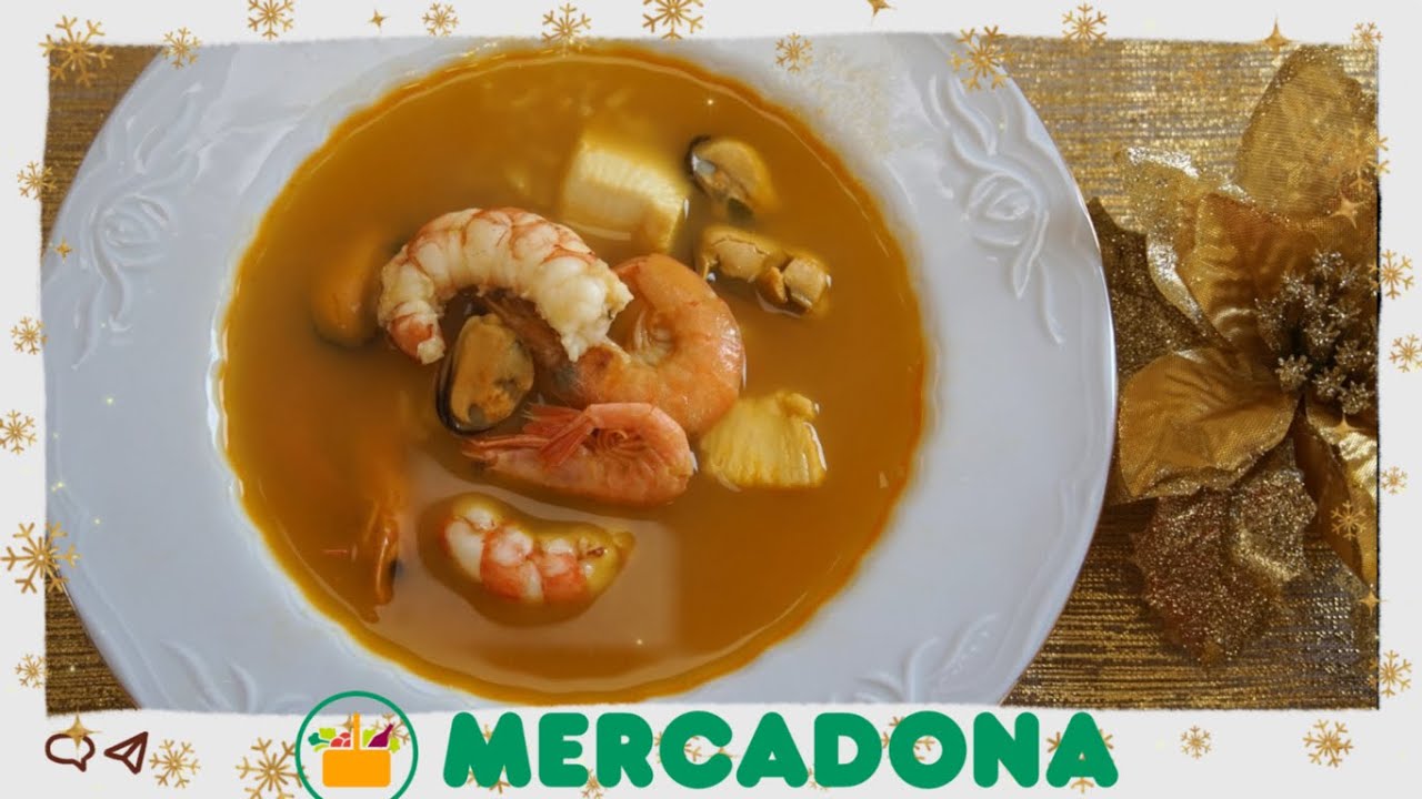 sopa de marisco congelado con arroz