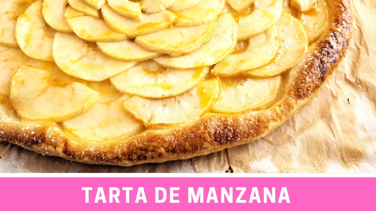 tarta de manzana con hojaldre sin crema