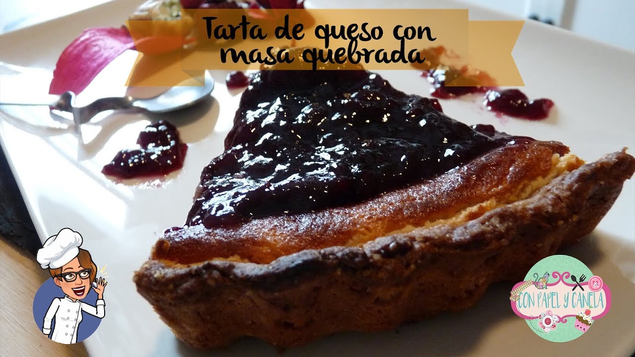 tarta de queso con masa quebrada