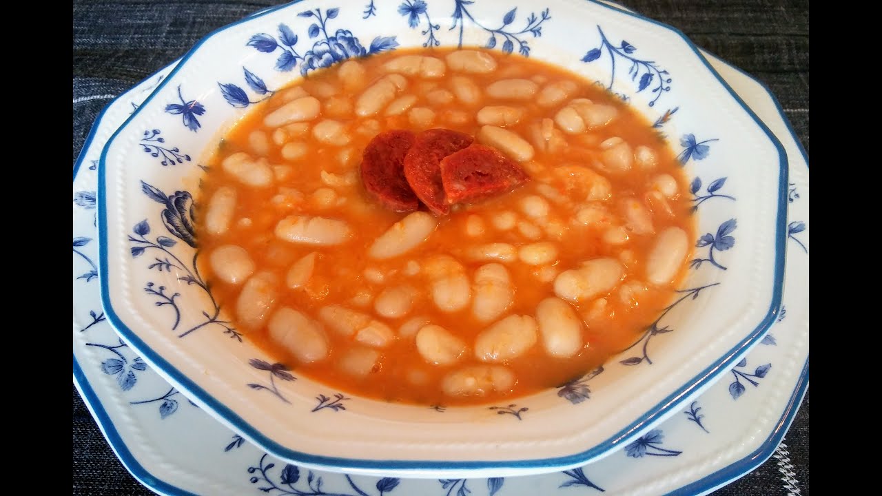 alubias con chorizo en olla express