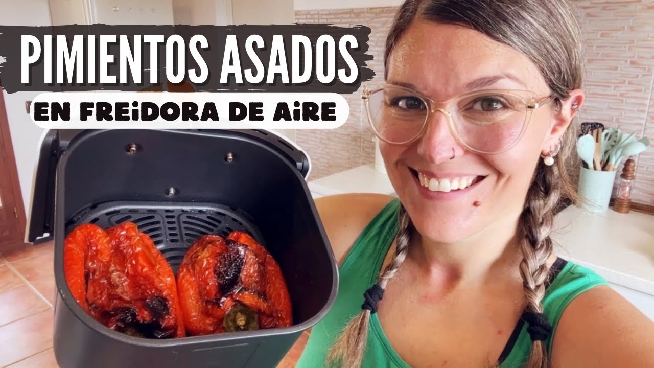 asar pimientos rojos en freidora de aire
