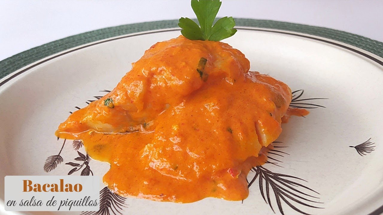 bacalao fresco con salsa de pimientos