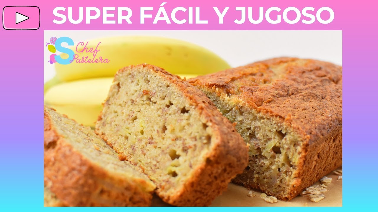 bizcocho con copos de avena y platano