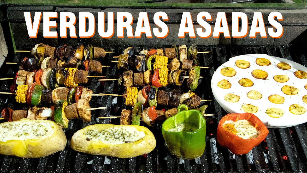 brochetas de verduras a la brasa