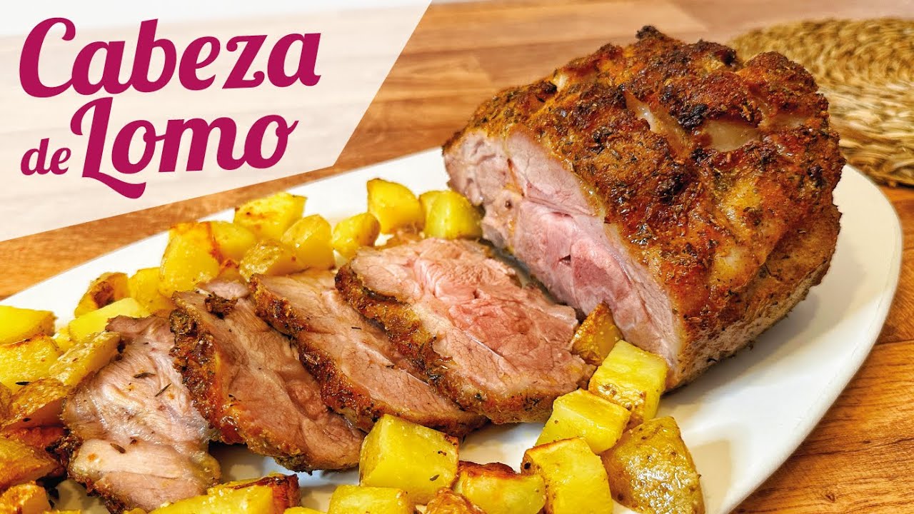 cabeza de lomo de cerdo al horno