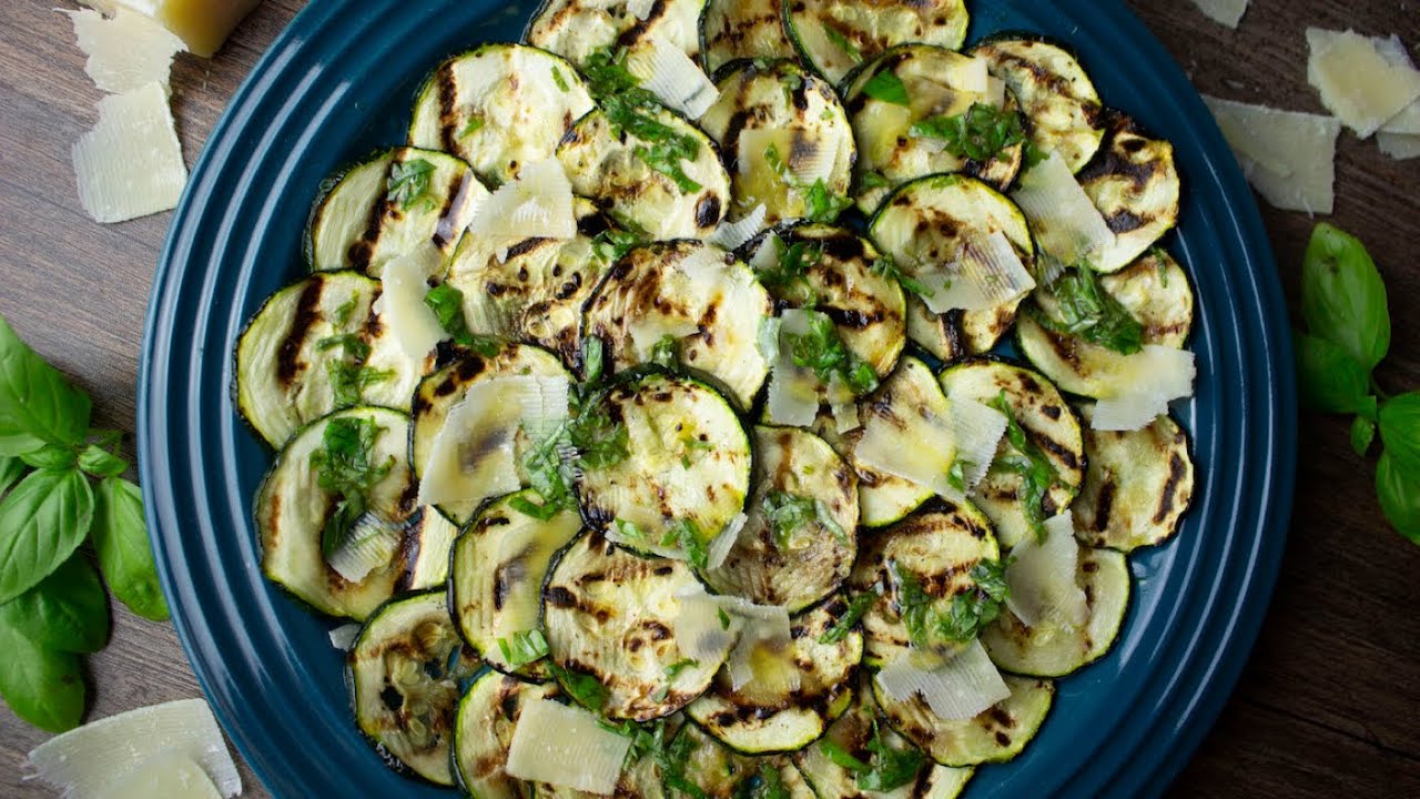 calabacin a la plancha con queso