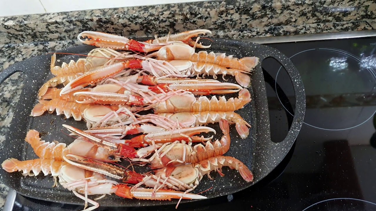 cigalas a la plancha en sartén
