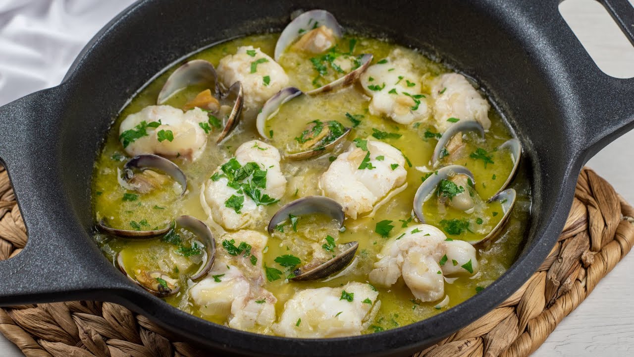 colas de rape en salsa verde
