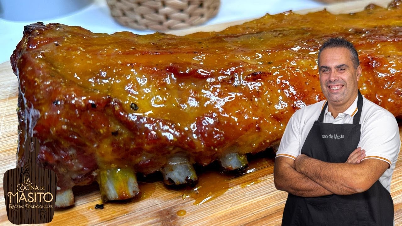 costillas al horno con miel y ketchup