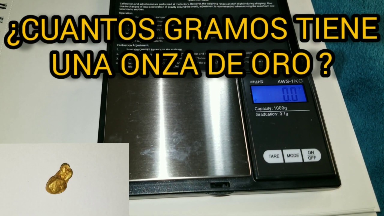 cuanto gramos es una onza de oro