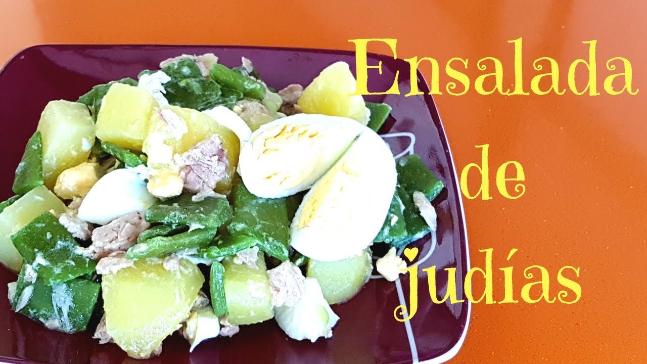 ensalada de judias verdes atun y huevo