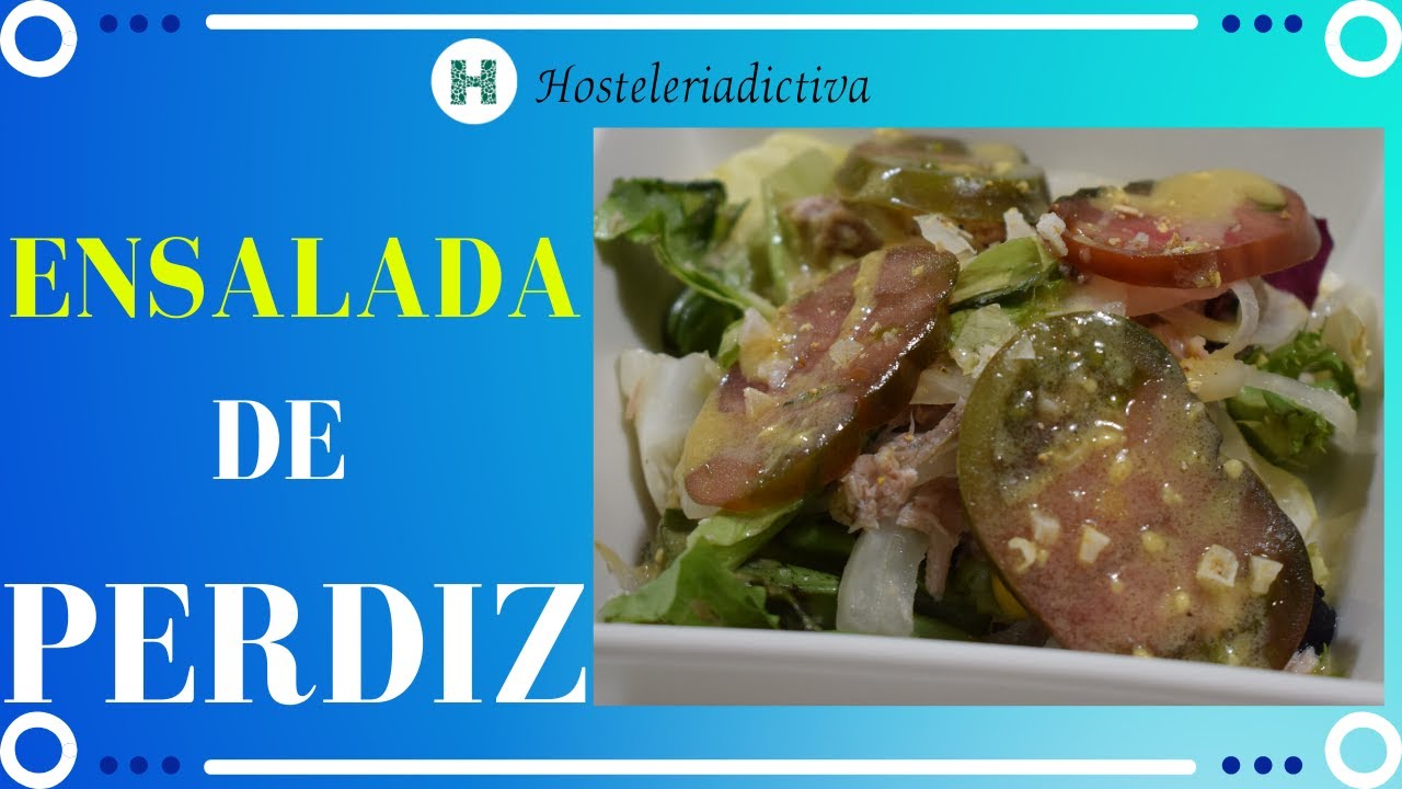 ensalada de perdiz escabechada con escarola