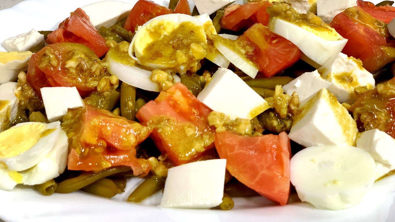 ensalada de verano con judías verdes