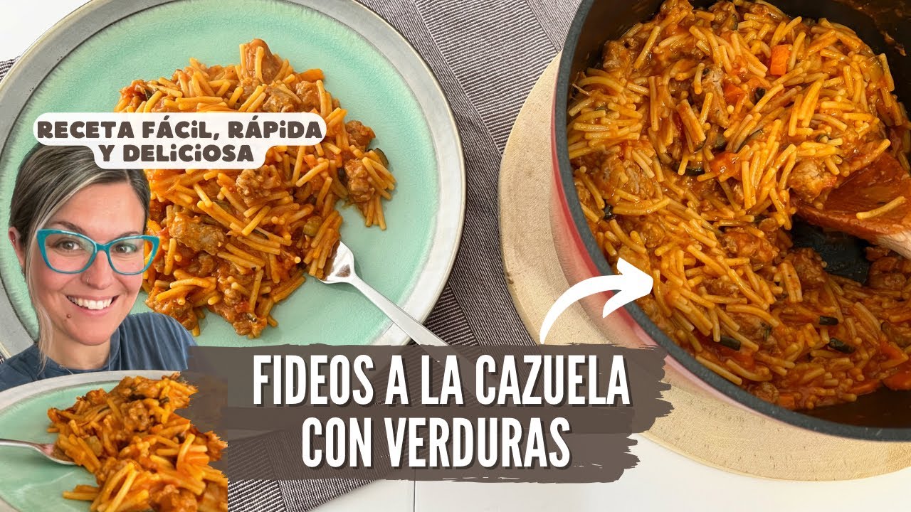 fideos a la cazuela con verduras
