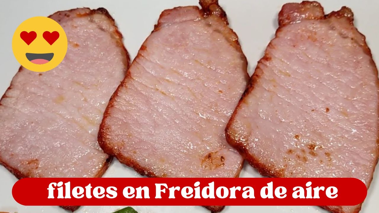filetes de lomo en freidora de aire