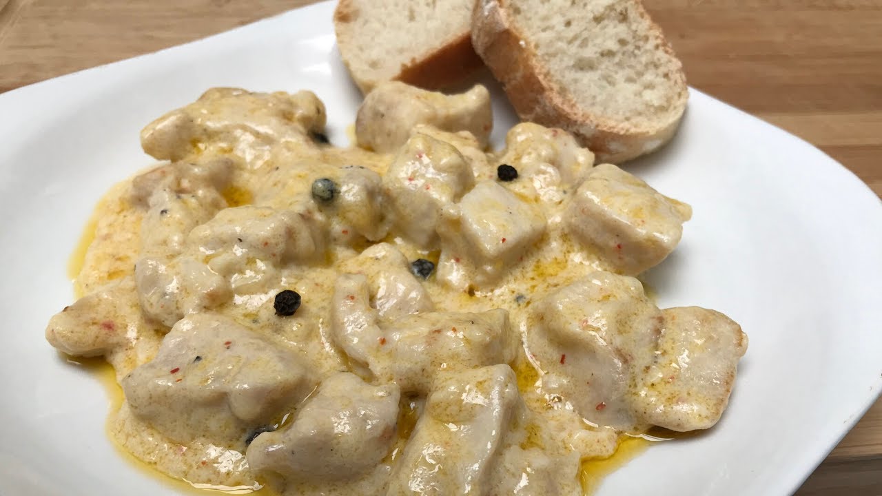 filetes de pollo en salsa de nata