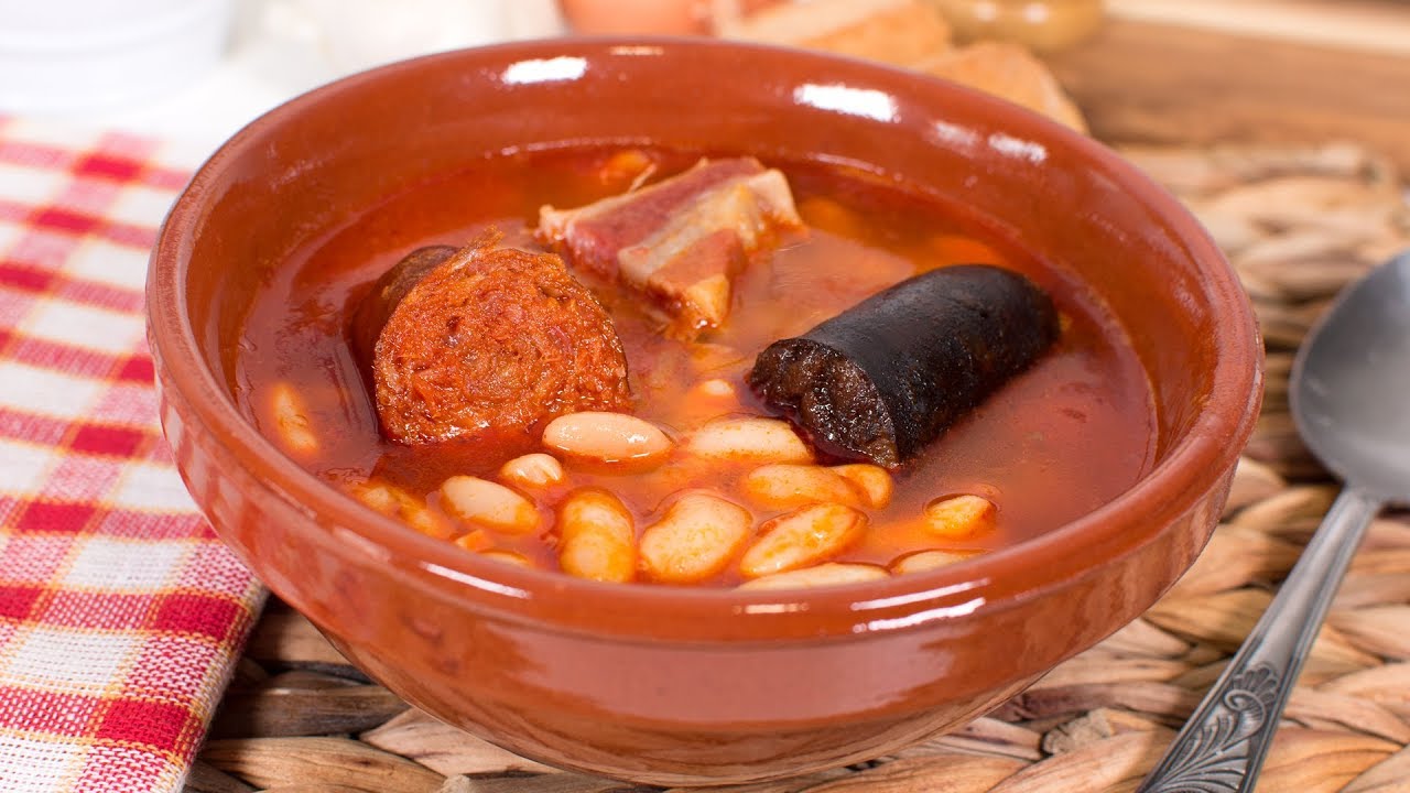 judias blancas con chorizo y panceta en olla express