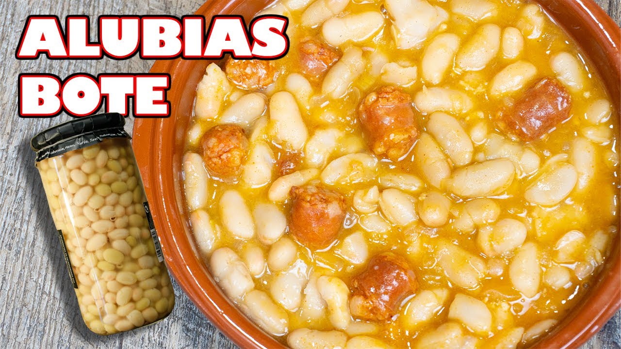judías blancas de bote con chorizo y patatas