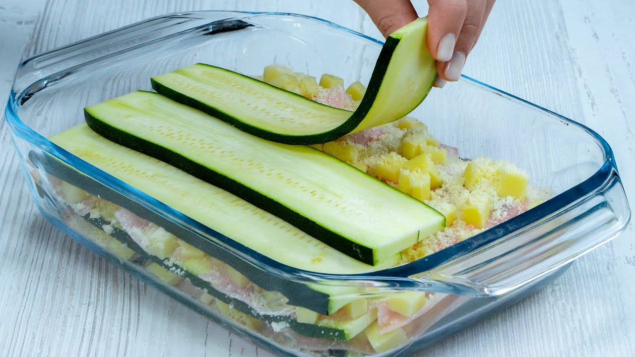 lasaña de calabacín y champiñones sin pasta