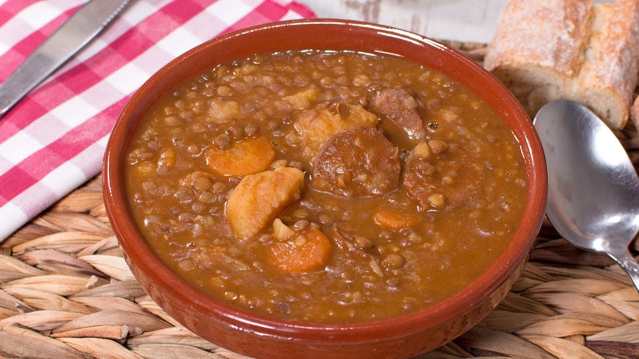 lentejas con chorizo en olla rápida