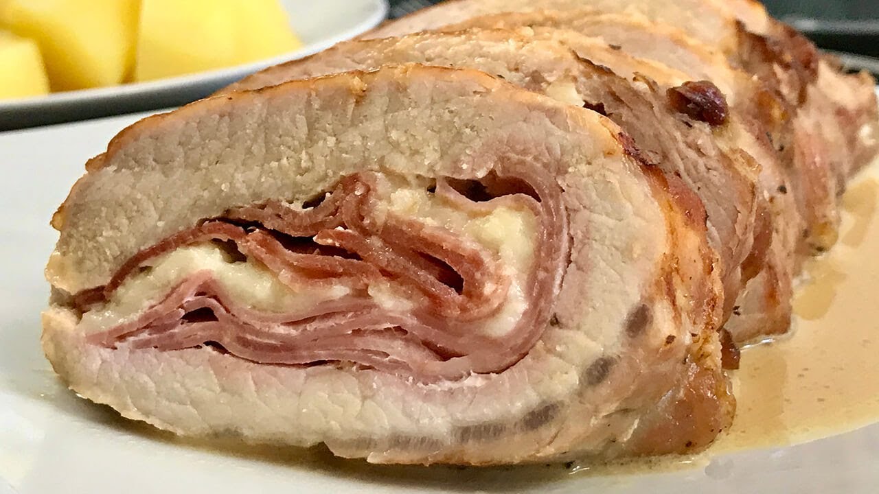 lomo relleno bacon y queso al horno