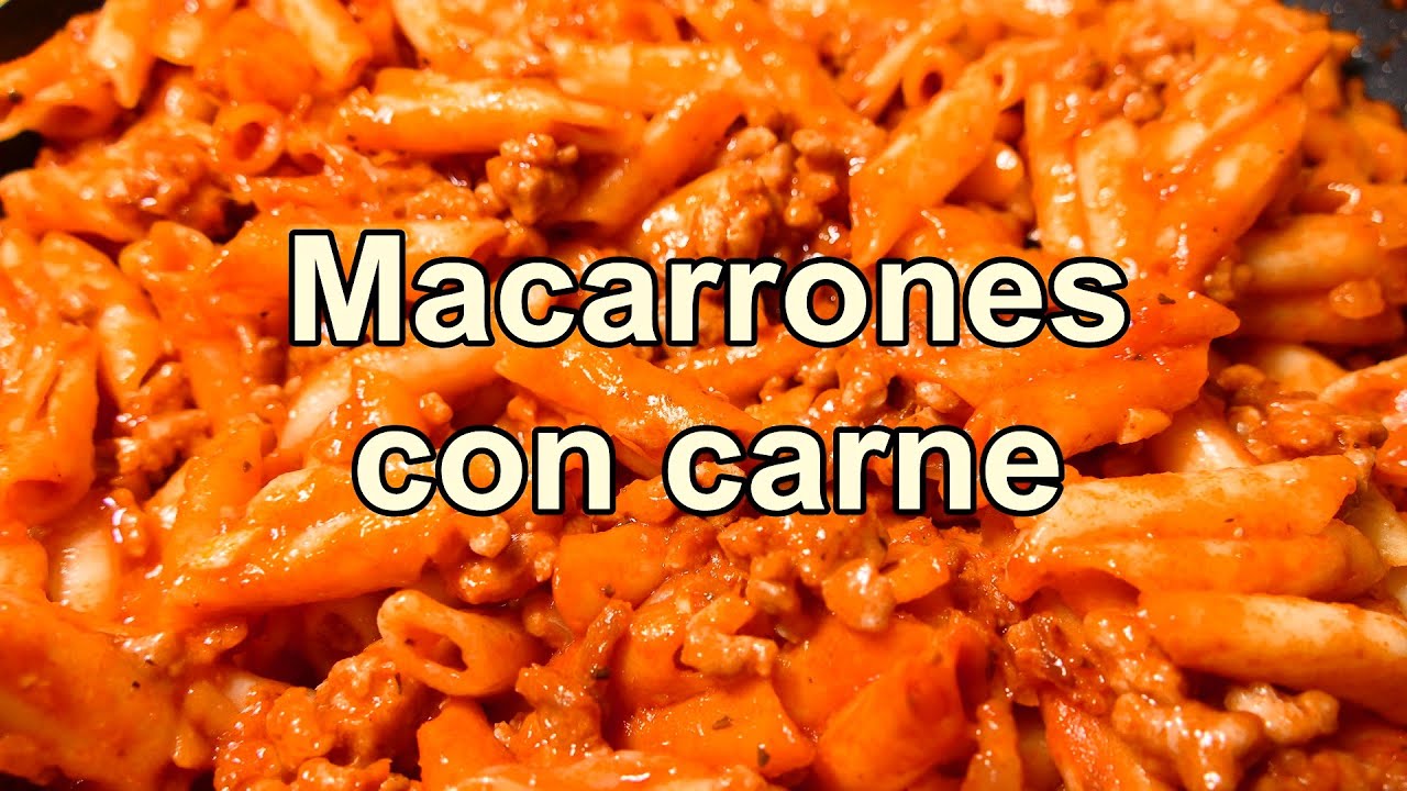 macarrones con carne picada sin tomate