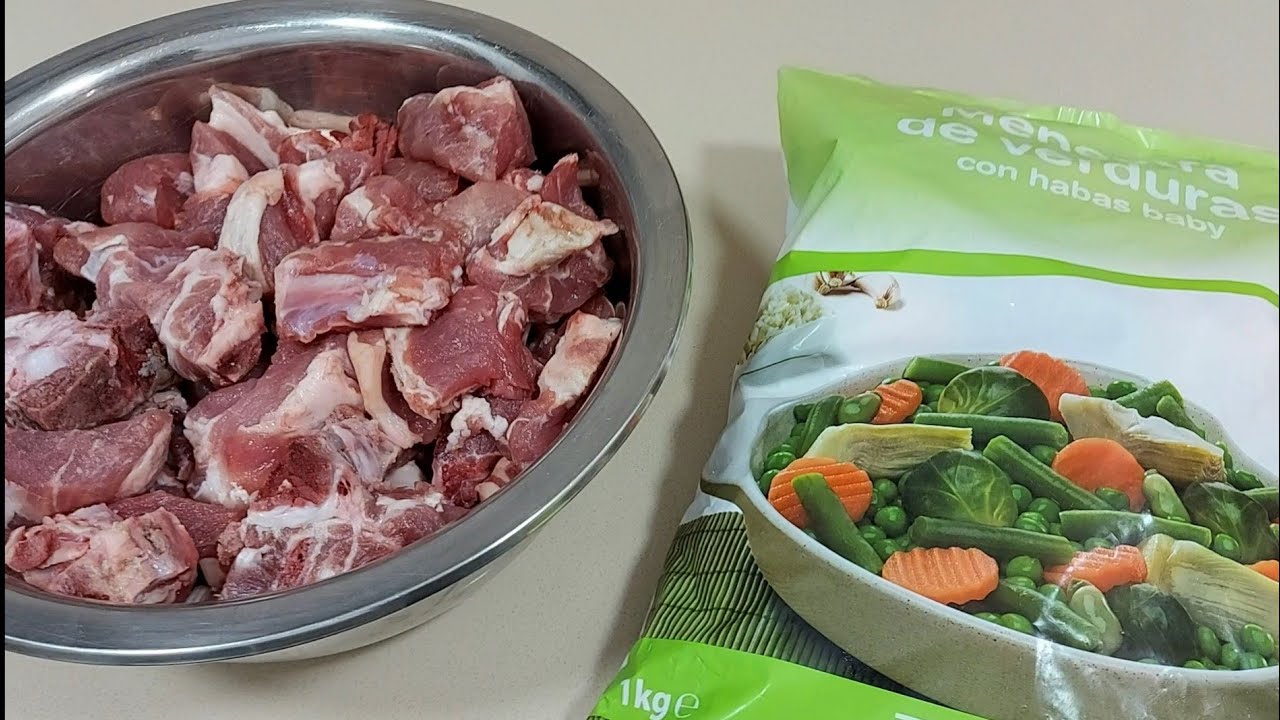 menestra de verduras congelada con carne en olla rápida