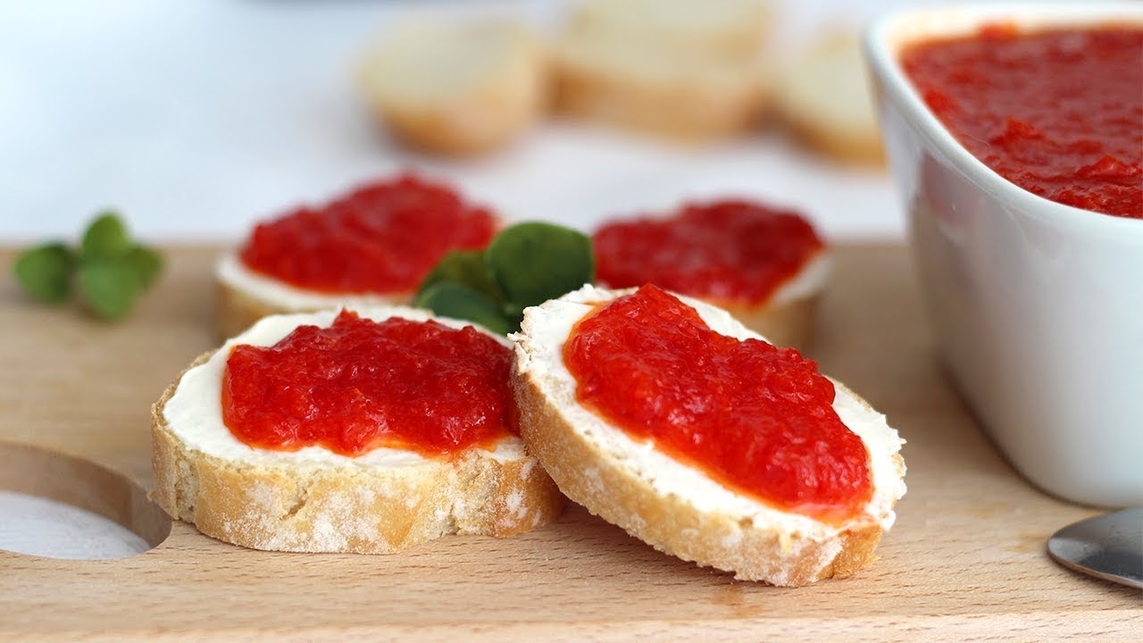 mermelada de pimientos rojos con que se acompaña