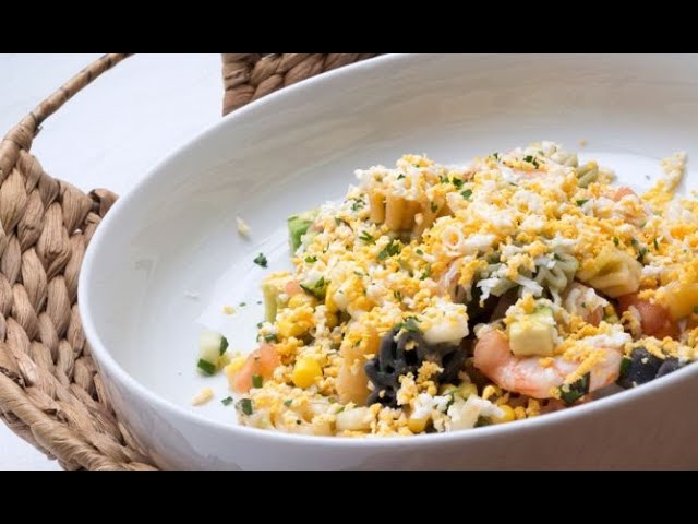 pasta con verduras y gambas arguiñano