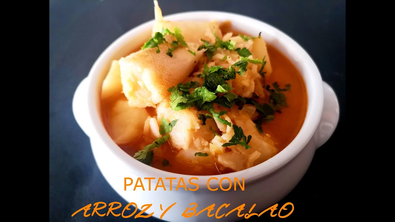 patatas con bacalao y arroz al estilo de la abuela