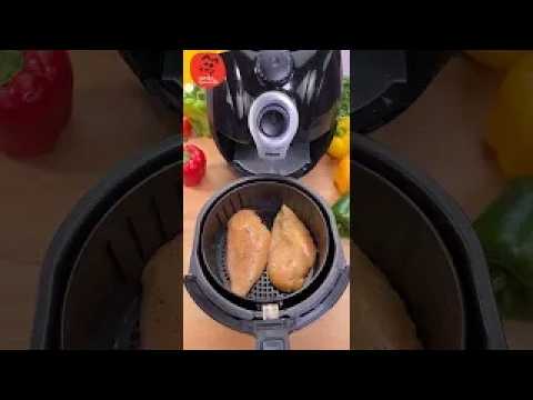 pechuga de pollo fileteada en freidora de aire