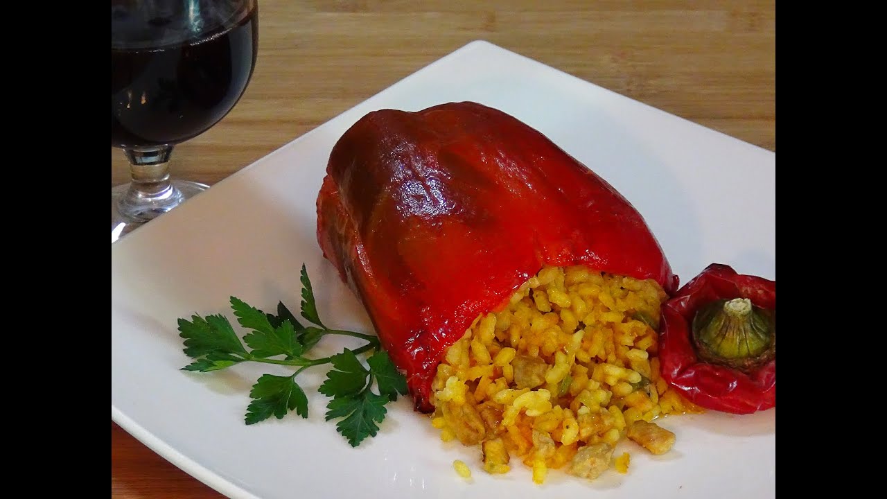 pimientos rellenos de arroz de la abuela