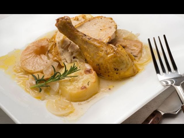 pollo al horno con manzana arguiñano