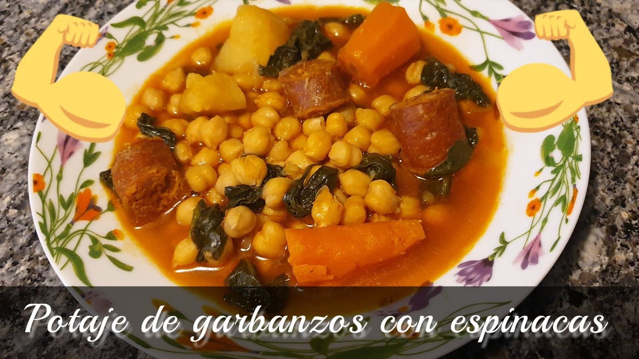 potaje de garbanzos con espinacas y chorizo
