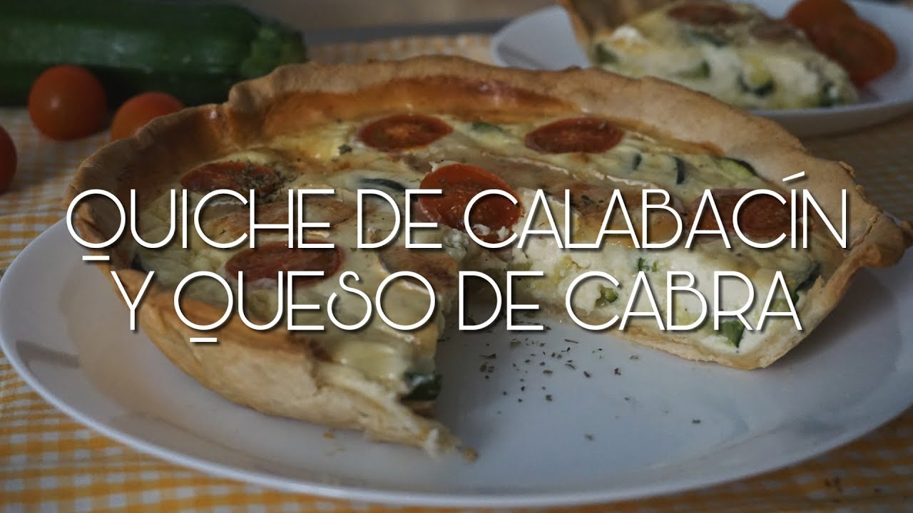 quiche de calabacín y queso de cabra