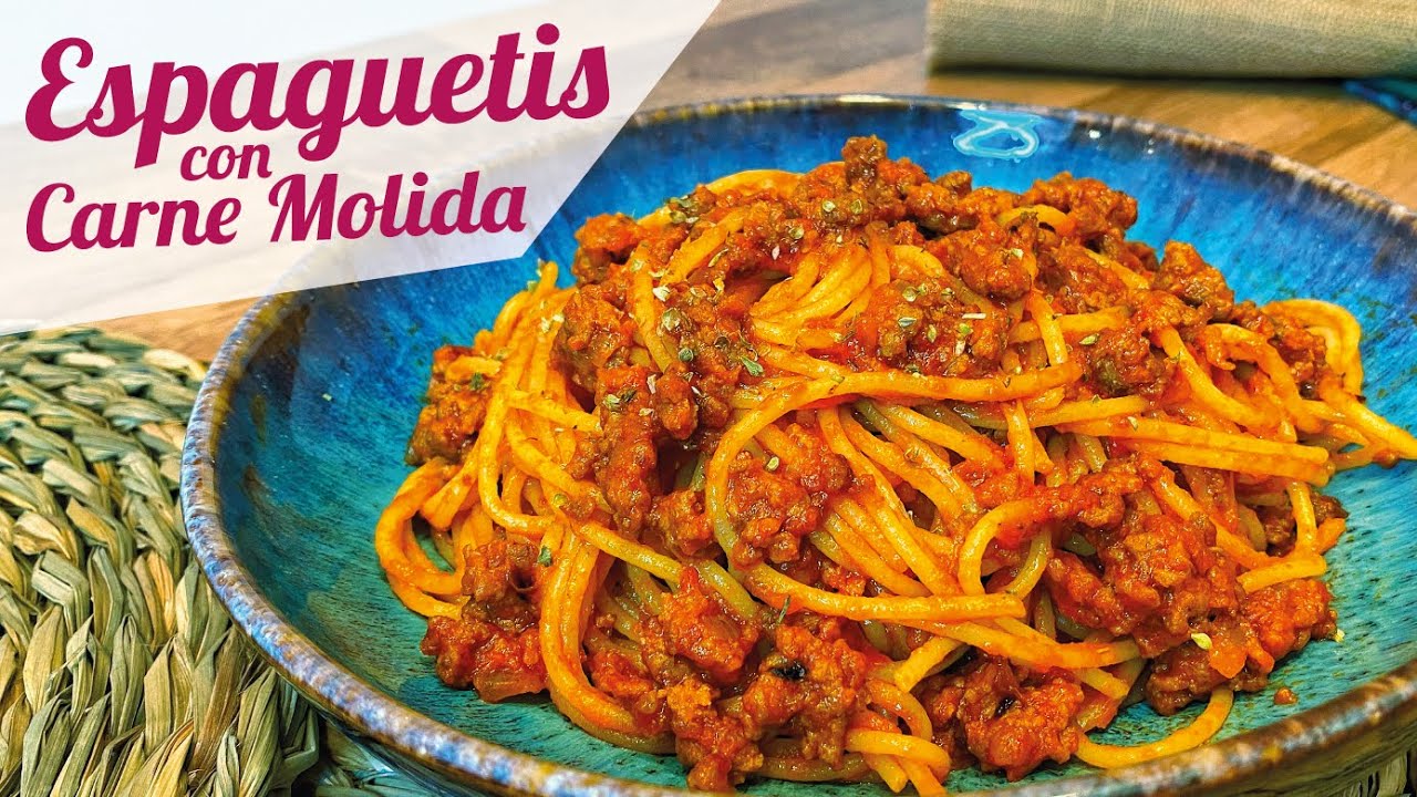 receta de espaguetis con carne picada