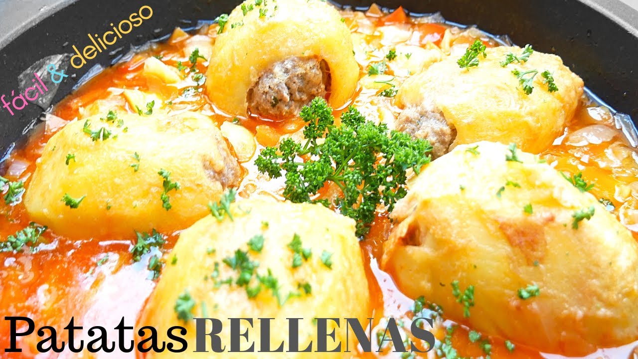 recetas de patatas rellenas de carne picada en salsa